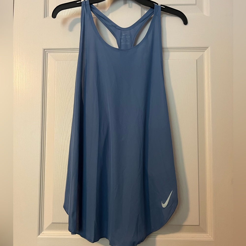 EUC blue Nike dri-fit racer back workout tank top